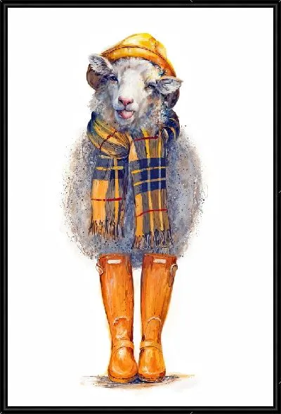 Картина Овца в желтых сапогах