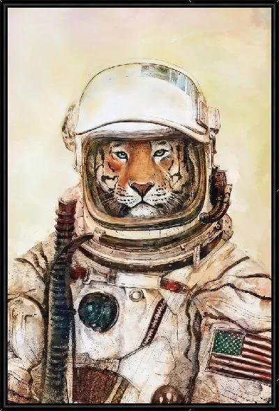 Картина Тигр космонавт