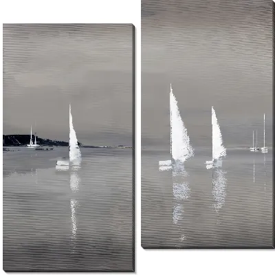 Модульная картина Белые парусники