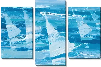 Модульная картина Абстрактные парусники