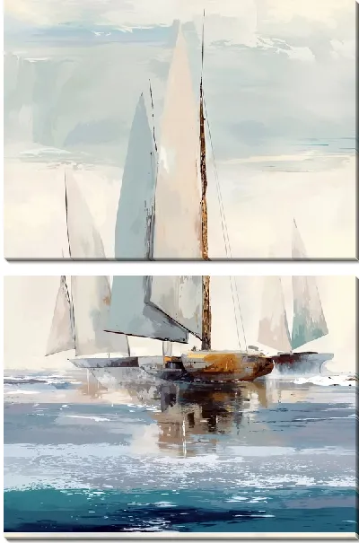 Модульная картина Вперед парусник