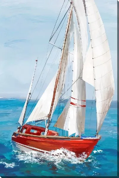 Картина маслом Красный парусник