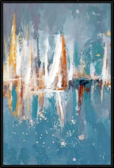 Картина Морская абстракция с парусниками