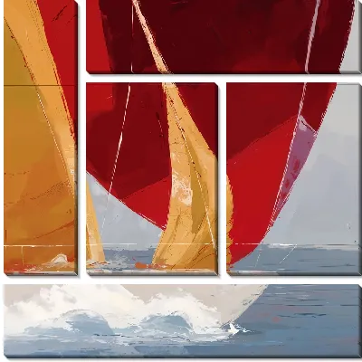 Модульная картина Алые паруса