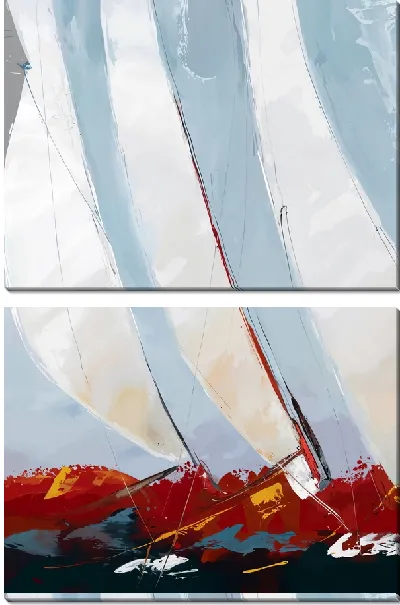 Модульная картина Три паруса