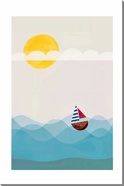 Картина маслом Парусник в стиле минимализм