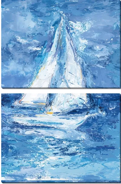 Модульная картина Белоснежный парусник