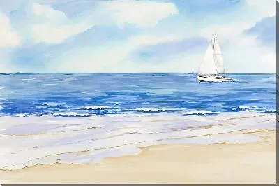 Картина маслом Одинокий парусник №2