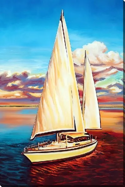 Картина маслом Красивый парусник