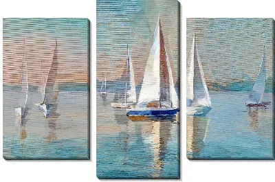 Модульная картина Парусная регата №3