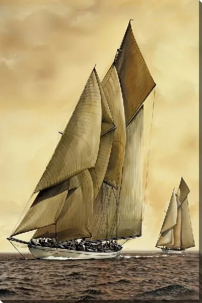 Картина маслом Винтажный парусник