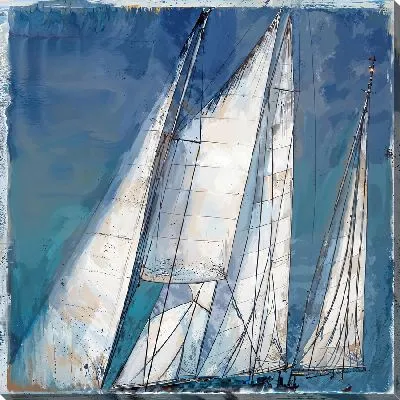 Картина маслом Парусник из регаты №2