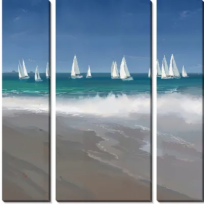 Модульная картина Парусники в море №8