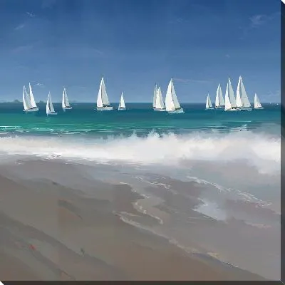 Картина маслом Парусники в море №8