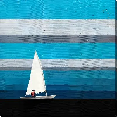 Картина маслом Парусник в стиле минимализм №2
