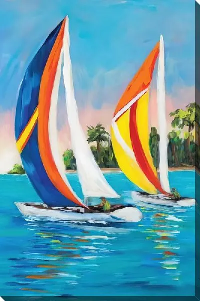 Картина маслом Регата на всех парусах