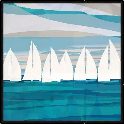 Картина Парусники в скандинавском стиле