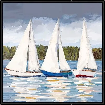 Картина 3 белоснежных парусника