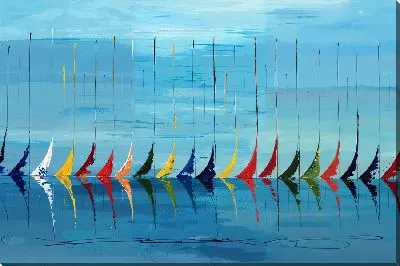 Картина маслом Парусники всех цветов