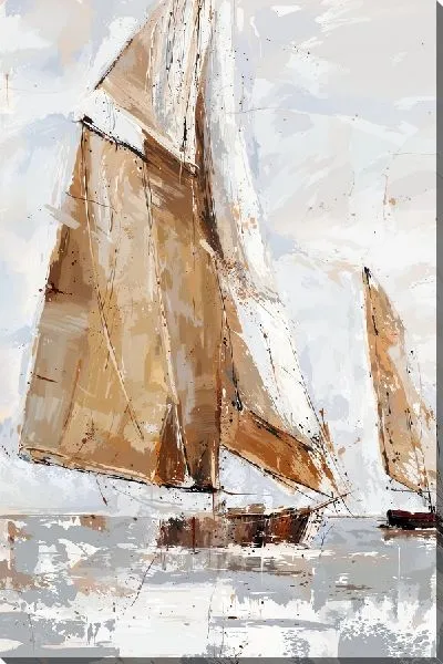 Картина маслом Парусник в море №6