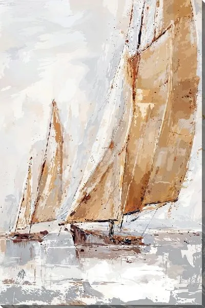 Картина маслом Парусники в море №71