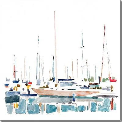 Картина маслом Парусники на причале