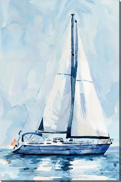 Картина маслом Парусник в море №7