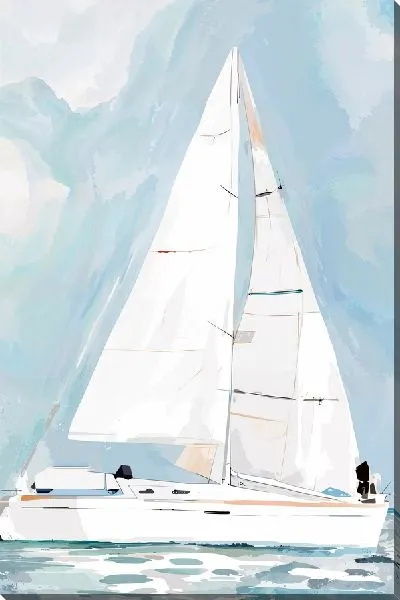 Картина маслом Парусник в море №12