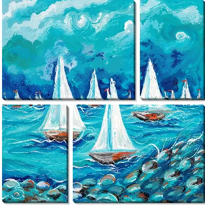 Модульная картина Регата №9