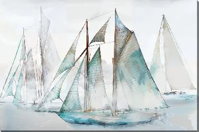 Картина маслом Парусники в море №14