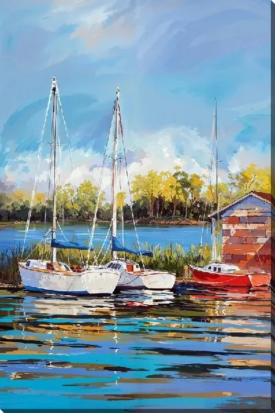 Картина маслом Парусники №32