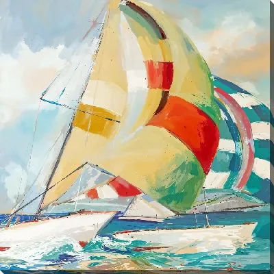 Картина маслом Регата на всех ветрах