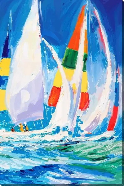 Картина маслом Регата по волнам