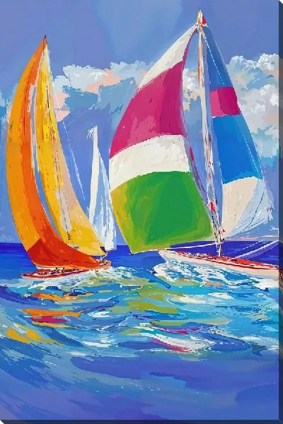 Картина маслом Морская регата №2
