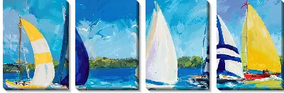 Модульная картина Морская регата №4