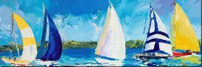 Картина маслом Морская регата №4