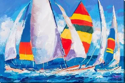 Картина маслом Морская регата №5
