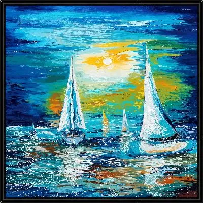 Картина Регата на закате