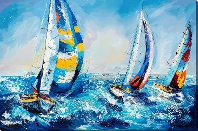 Картина маслом Регата №40