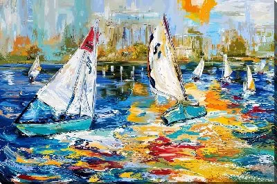 Картина маслом Регата №41