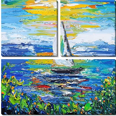 Модульная картина Парусник в море №51