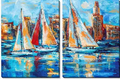 Модульная картина Регата №43