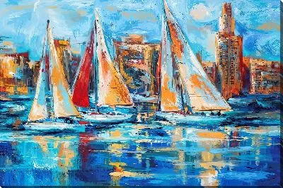 Картина маслом Регата №43