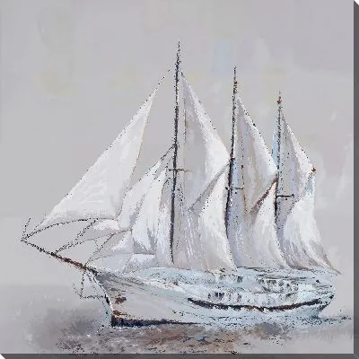 Картина маслом Парусник в море №69