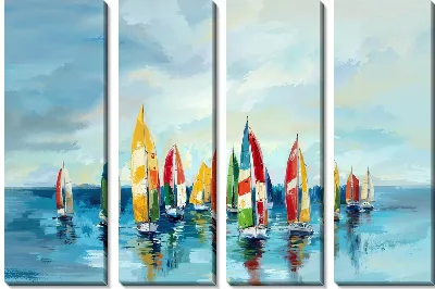 Модульная картина Регата №60