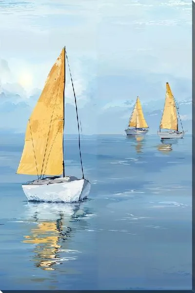 Картина маслом Парусники с золотыми парусами