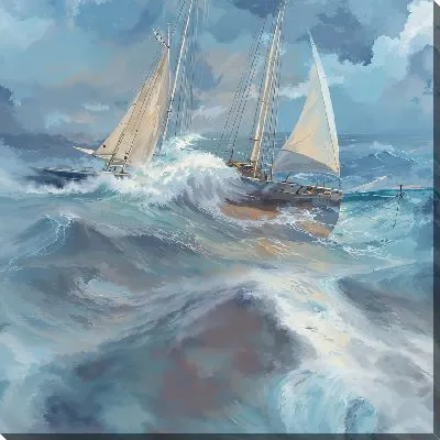 Постер Парусник в шторм №2