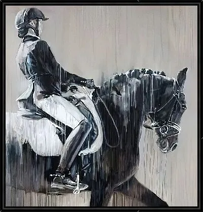 Жокей на черной лошади