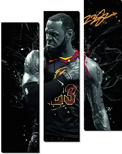 Модульная картина Баскетболист Леброн Джеймс (LeBron James)