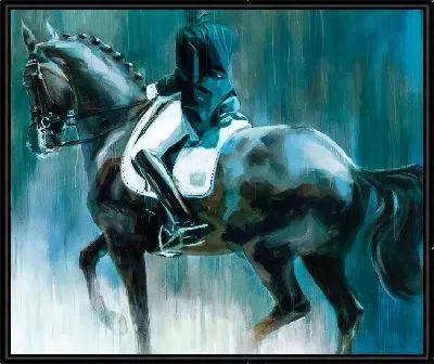 Картина Жокей на темной лошади